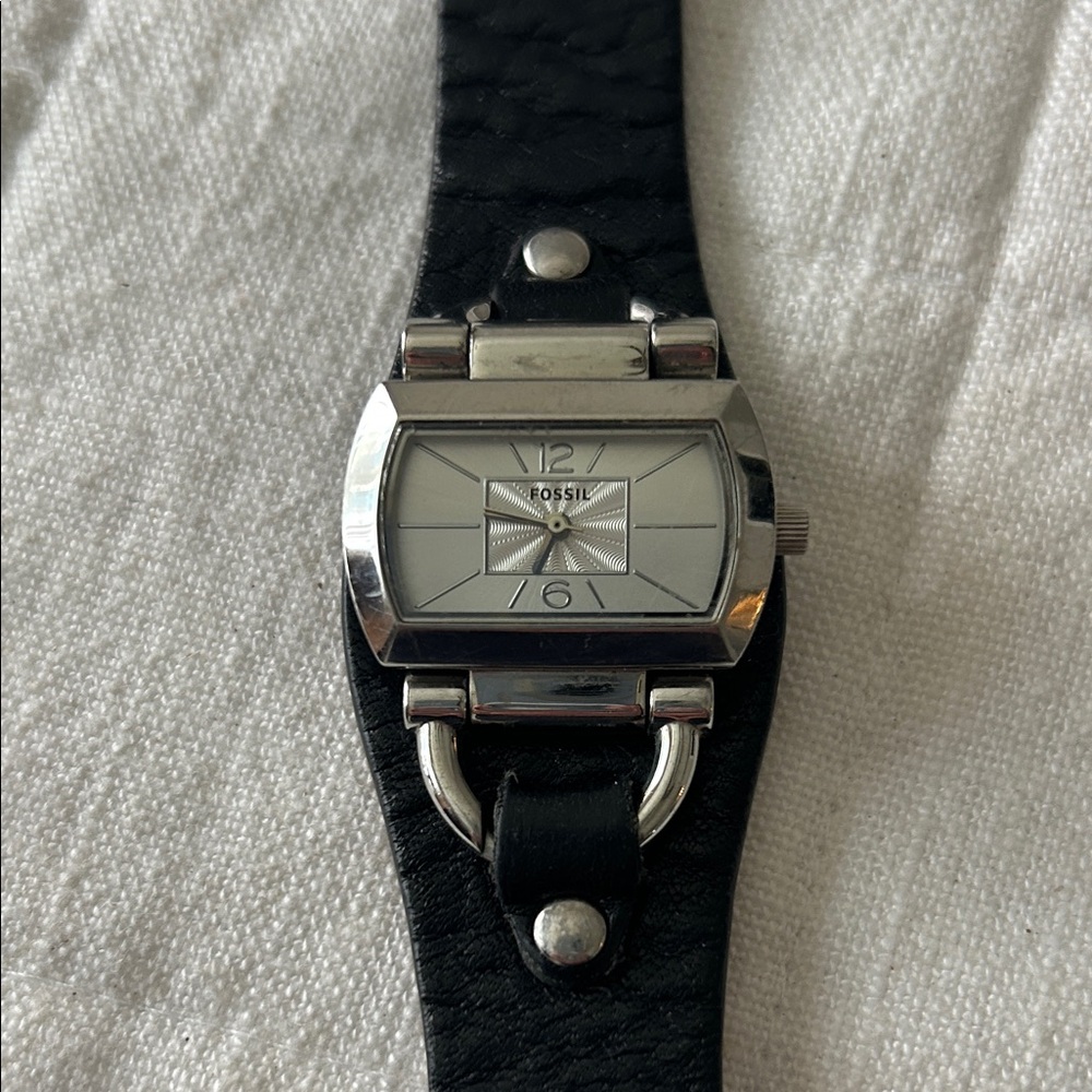Fossil Silver and Black Men's Watch
